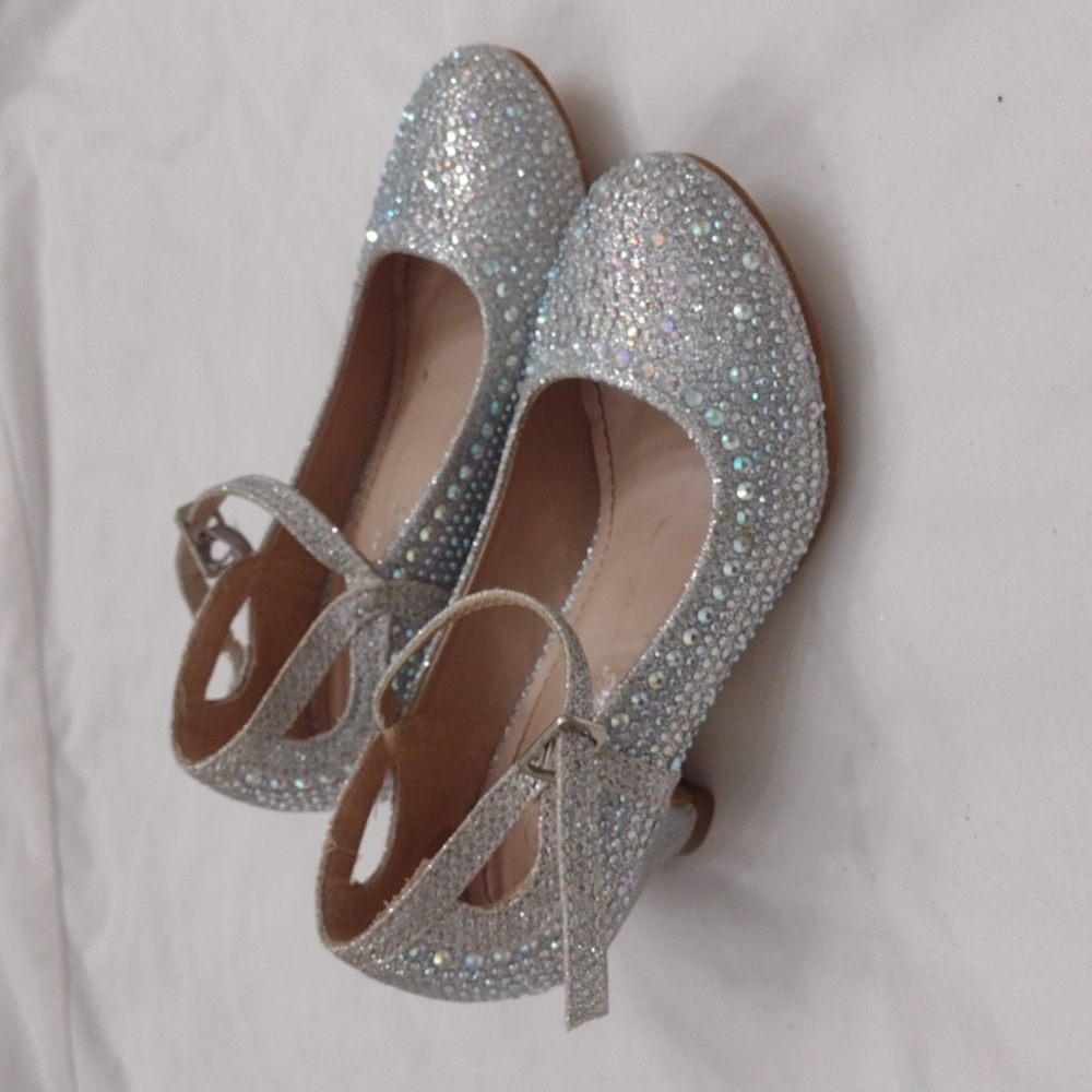 Toddler girl rhinestone dress shoes